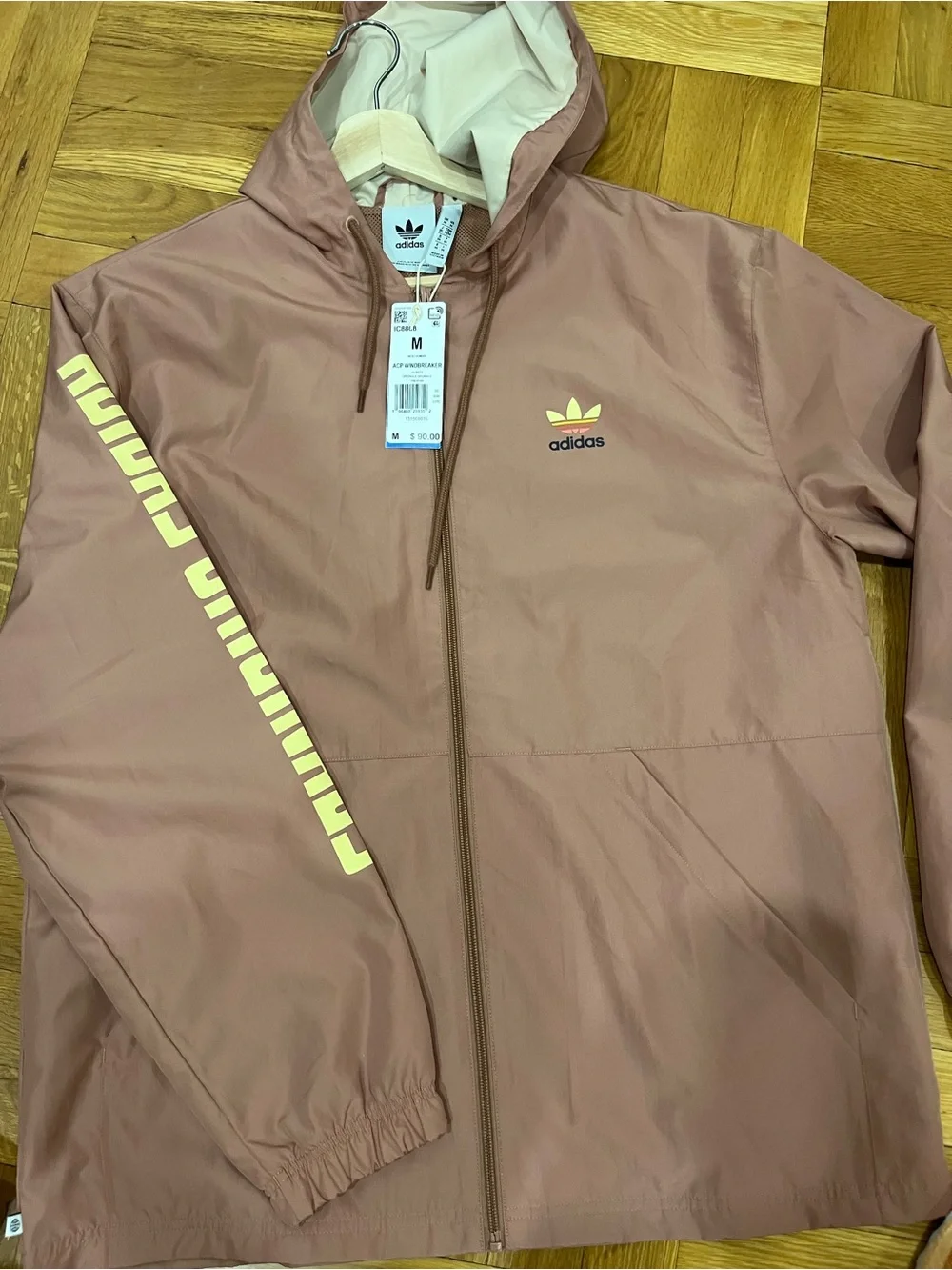 adidas ACP Clay Strata Hooded Windbreaker with Yellow Trefoil